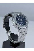Custom Seiko Mod • Navy Blue Waffle AP with Blue AR Automatic Watch • 37mm